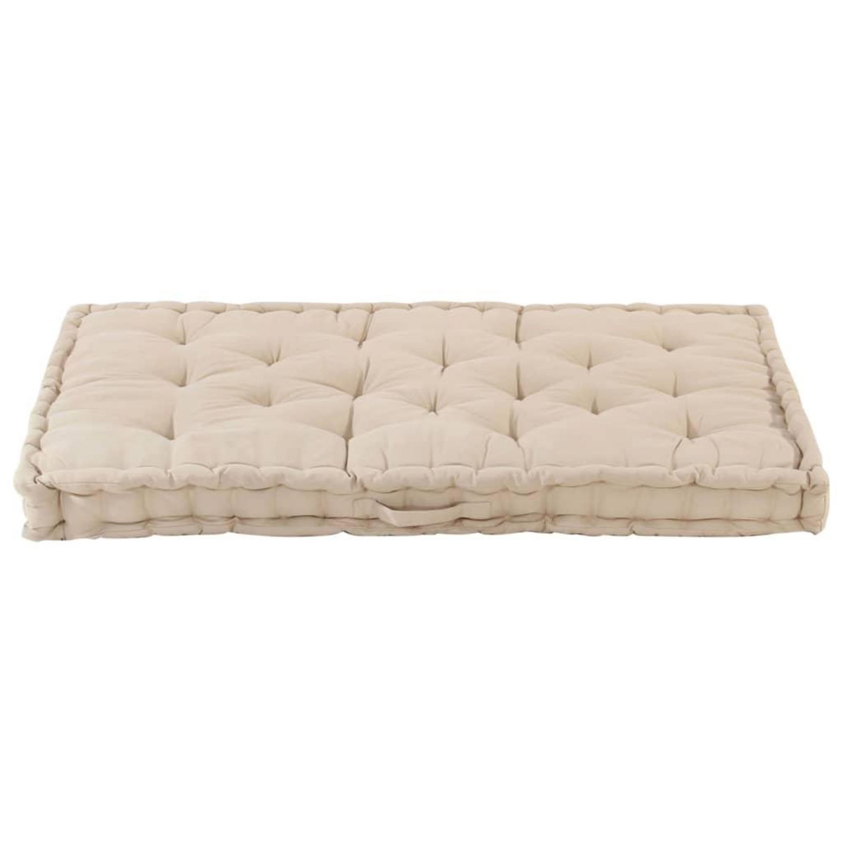 VIDAXL Coussin de plancher de palette Coton 120x80x10 cm Beige