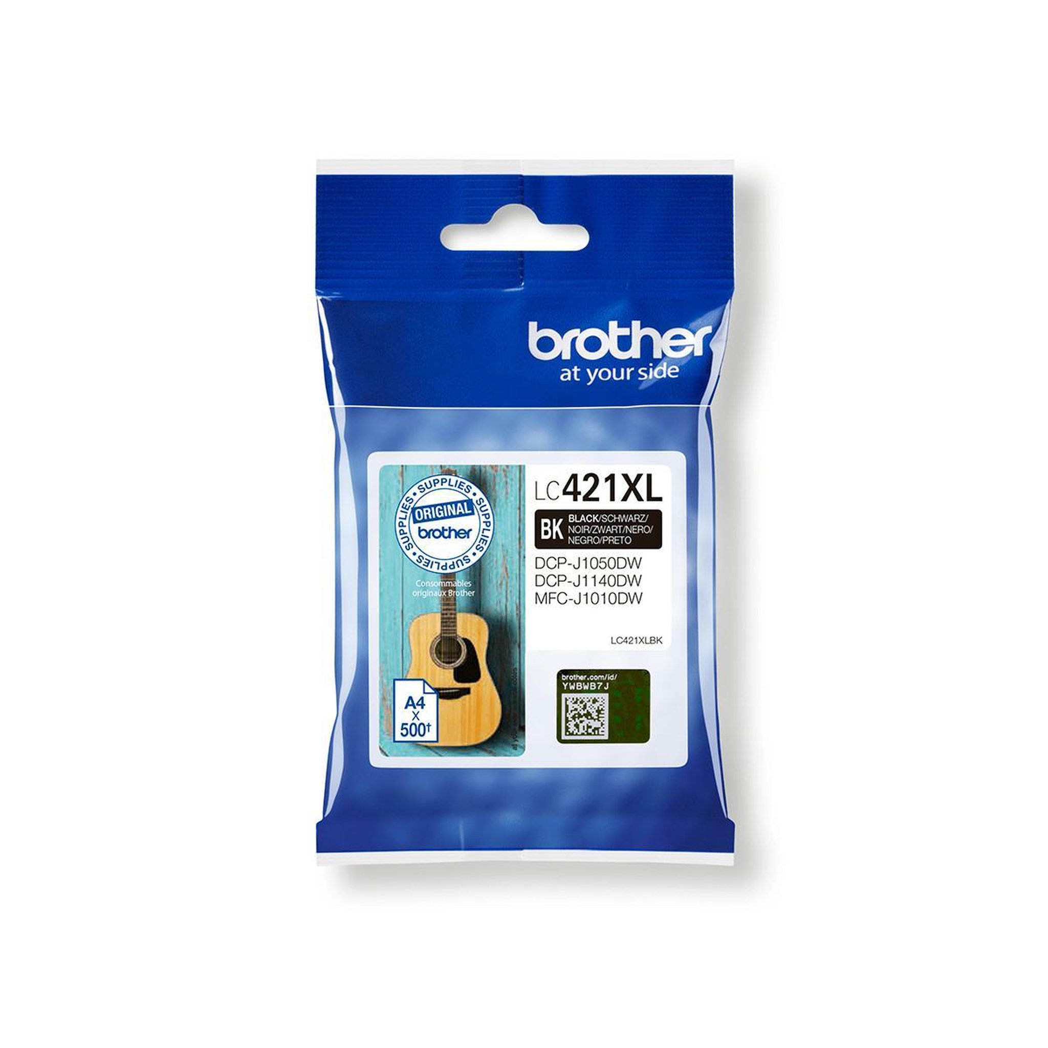Voir la diapositive 2 : Brother Cartouche d'encre Brother LC-421XLBK Noir