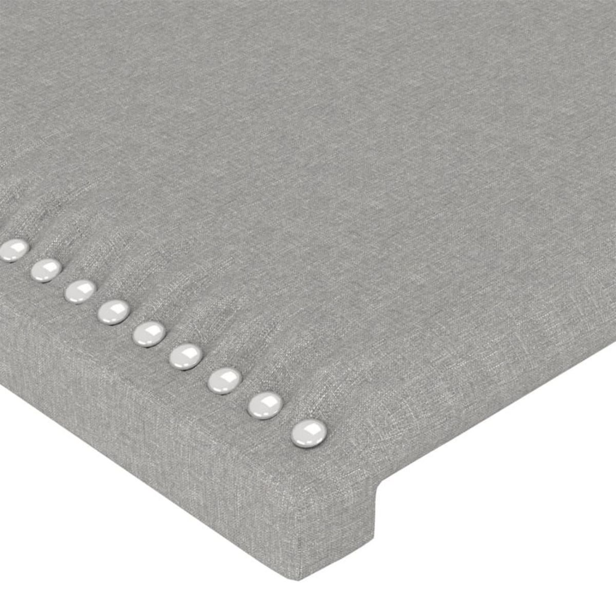VIDAXL Tetes de lit 2 pcs Gris clair 80x5x78/88 cm Tissu