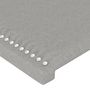 Voir la diapositive 4 : VIDAXL Tetes de lit 2 pcs Gris clair 80x5x78/88 cm Tissu