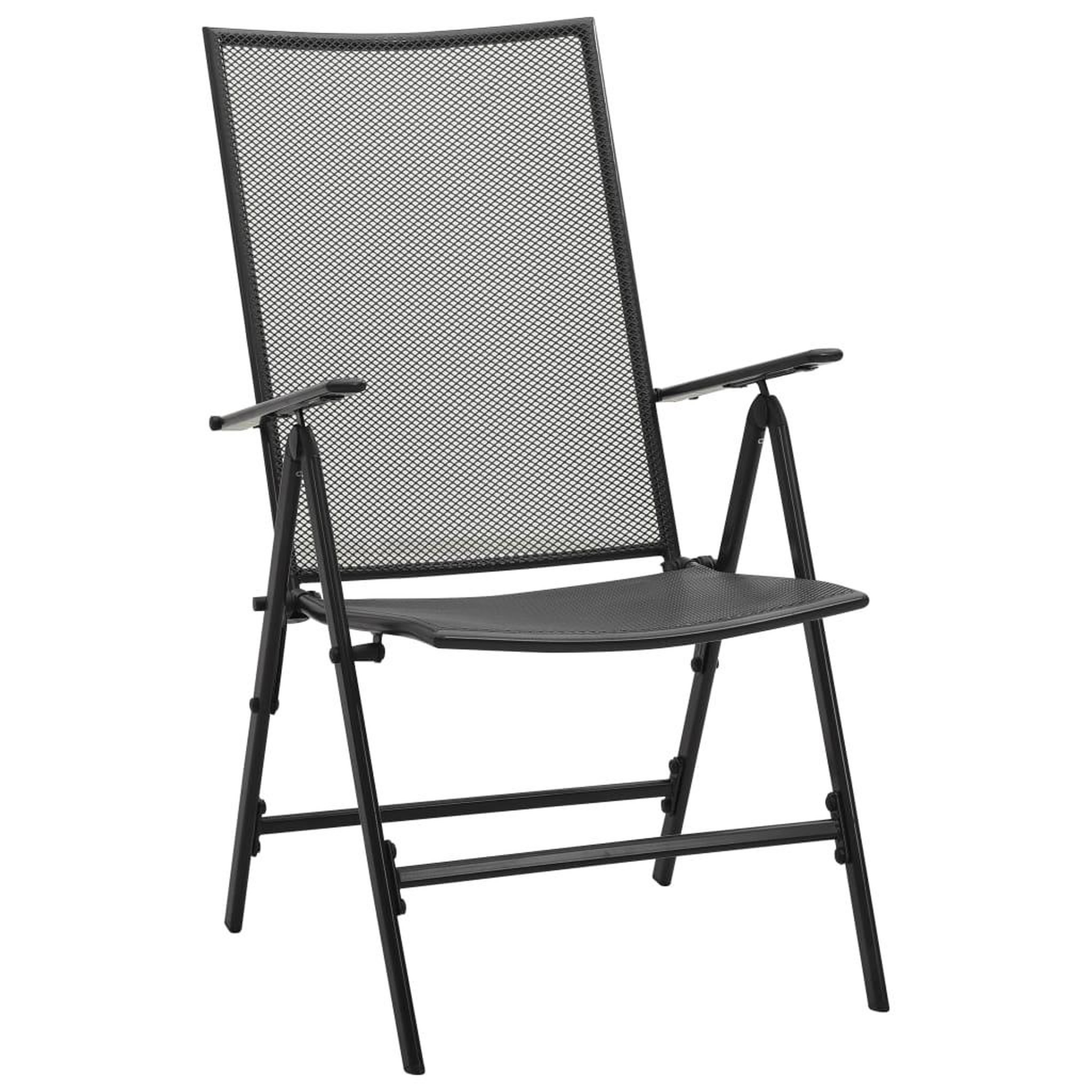 Voir la diapositive 4 : VIDAXL Ensemble de chaises de jardin inclinables 7 pcs anthracite