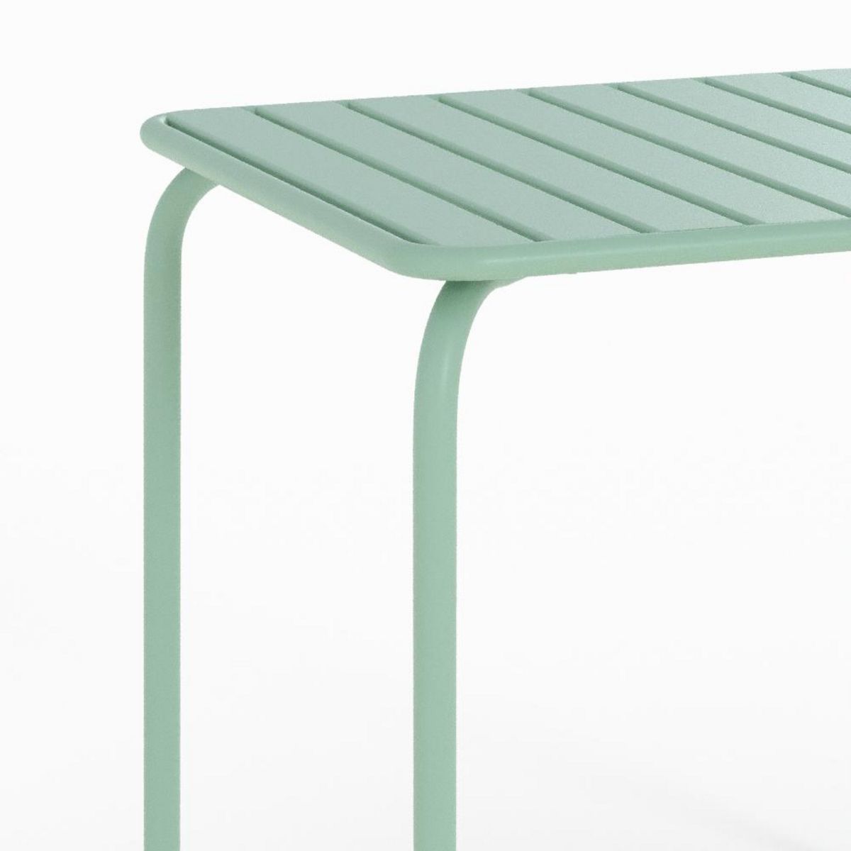 Rendez vous déco Table de jardin carrée en métal vert clair - Yumi