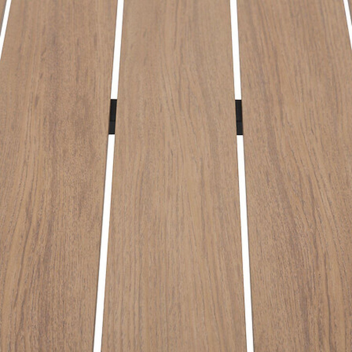 HESPERIDE Table de jardin fixe en aluminium effet bois 6 places EVASION