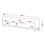 Voir la diapositive 6 : BEST MOBILIER Come - meuble tv - effet bois - 4 portes - 200 cm