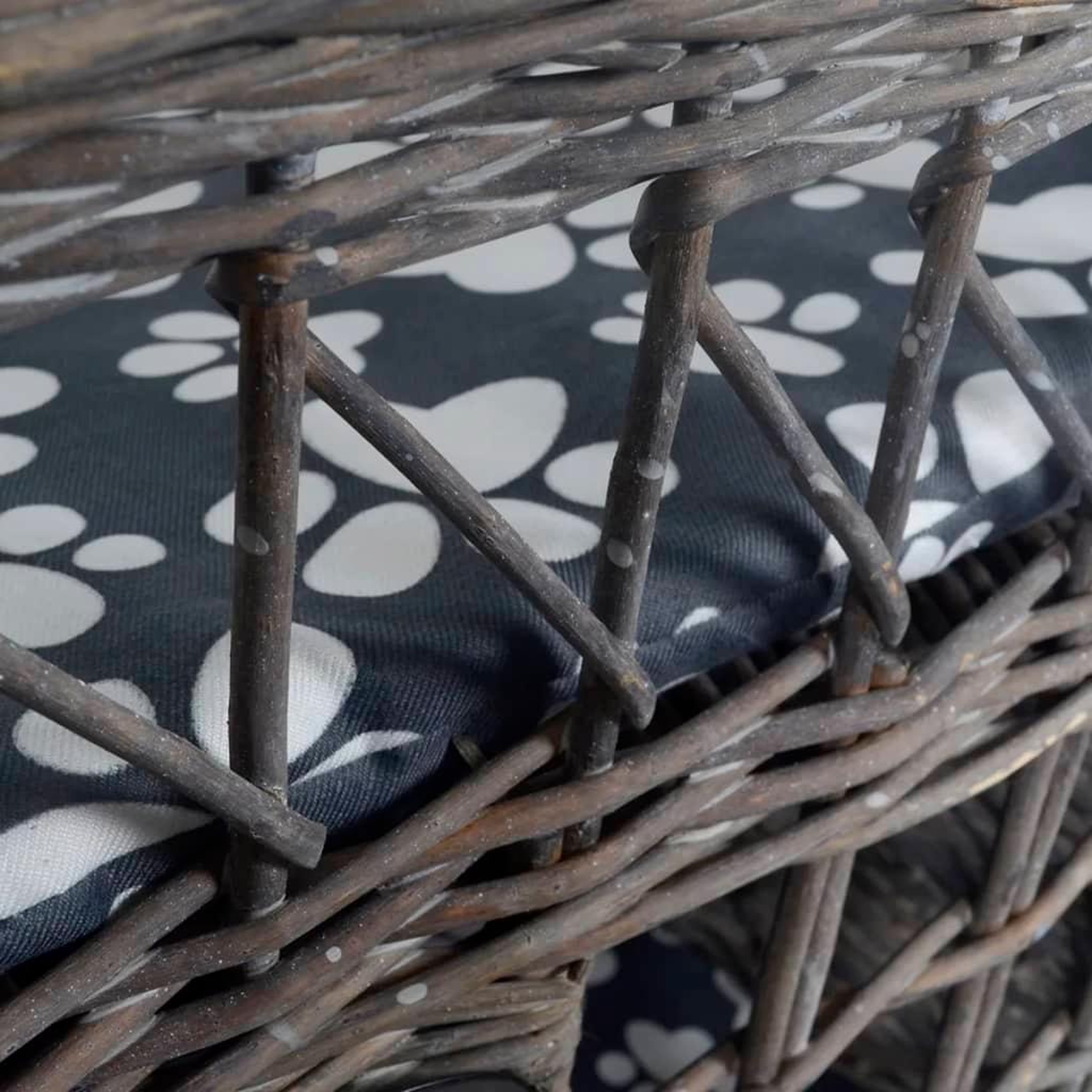 Voir la diapositive 5 : VIDAXL Arbre/maison/lit a chat avec coussin saule carre