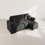 Voir la diapositive 6 : BEST MOBILIER Nicole - canapé d'angle réversible 4 places convertible avec coffre en tissu