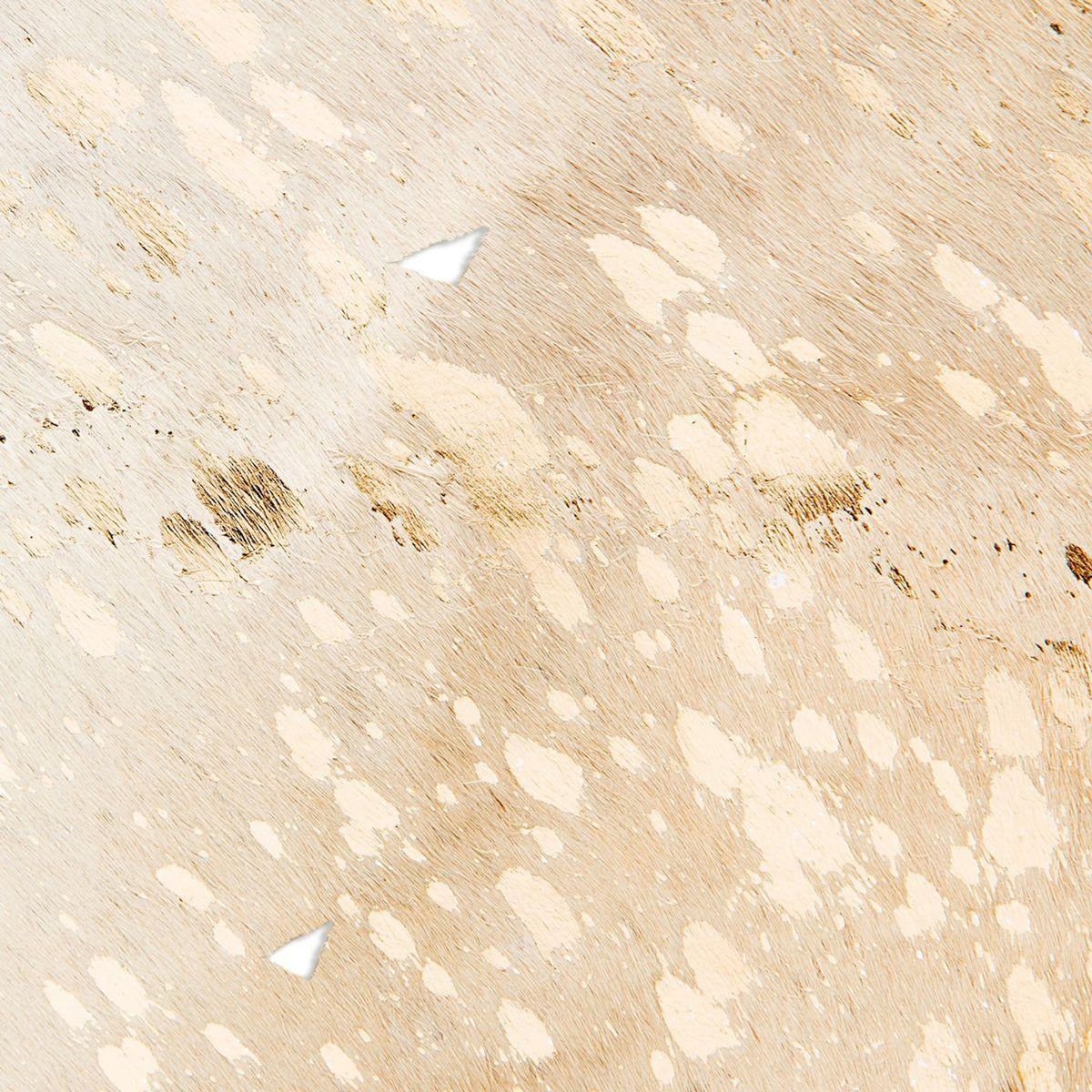 Paris Prix Tapis Peau de Vache  Fly  Blanc & Or