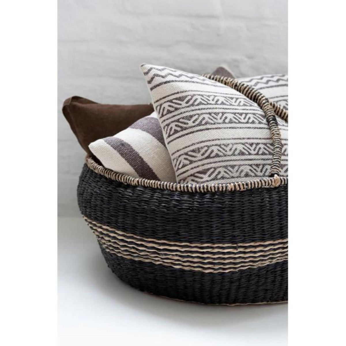 Paris Prix Coussin Déco en Cuir  Reklan  45x45cm Marron