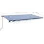 Voir la diapositive 6 : VIDAXL Auvent manuel retractable avec LED 600x300 cm Bleu et blanc