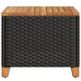 Voir la diapositive 6 : VIDAXL Table de jardin noir 45x45x37 cm résine tressée et bois acacia