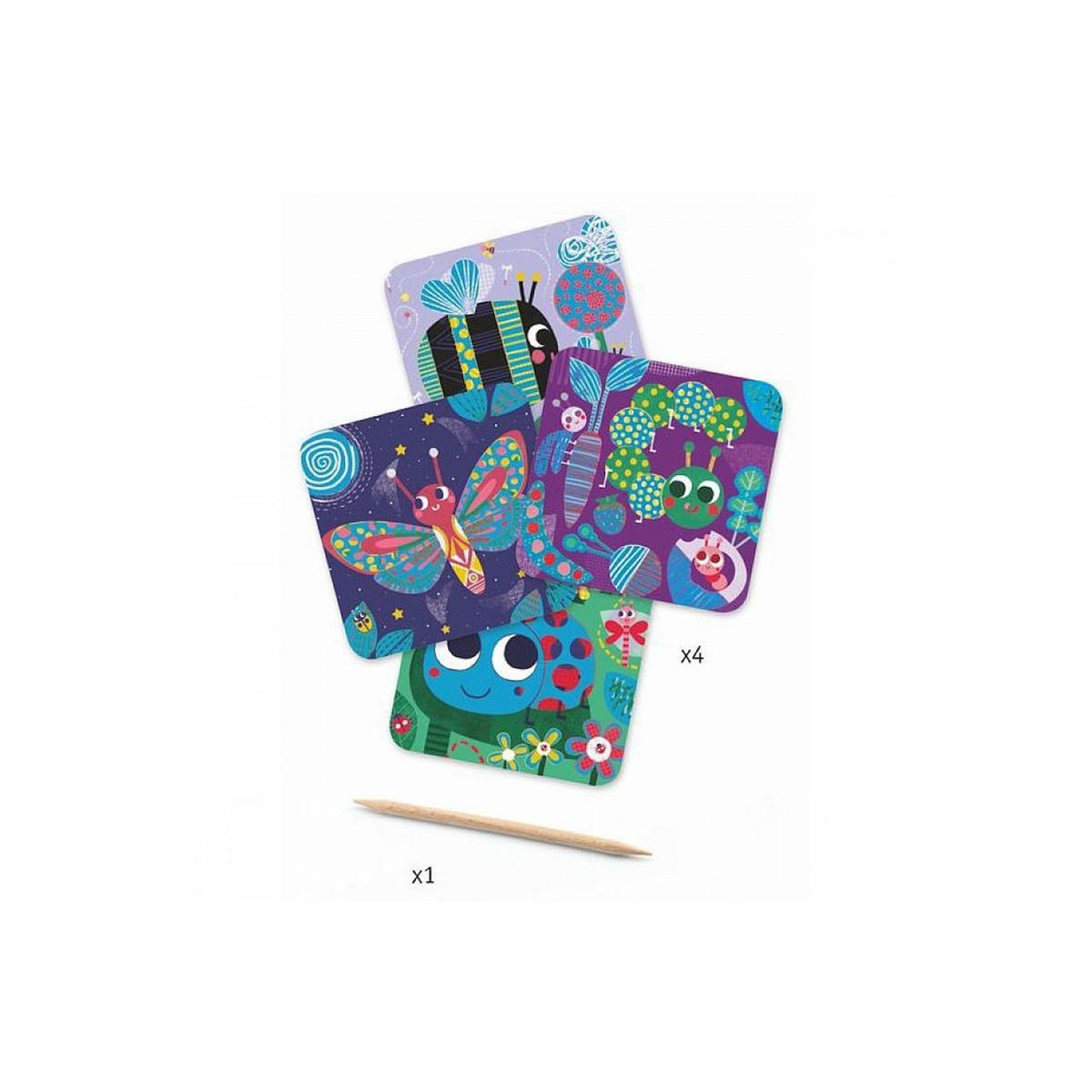 Djeco Carte a gratter Toutes petites betes