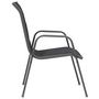 Voir la diapositive 4 : VIDAXL Chaises empilables de jardin lot de 2 Acier et textilene Noir