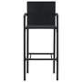 Voir la diapositive 5 : VIDAXL Ensemble de bar d'exterieur 5 pcs accoudoir Resine tressee Noir