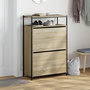 Voir la diapositive 3 : VIDAXL Armoire a chaussures chene sonoma 75x34x112cm bois d'ingenierie