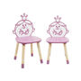 Voir la diapositive 1 : SWEEEK Lot de 2 chaises enfant collection Monsieur/Madame - Madame Princesse. rose