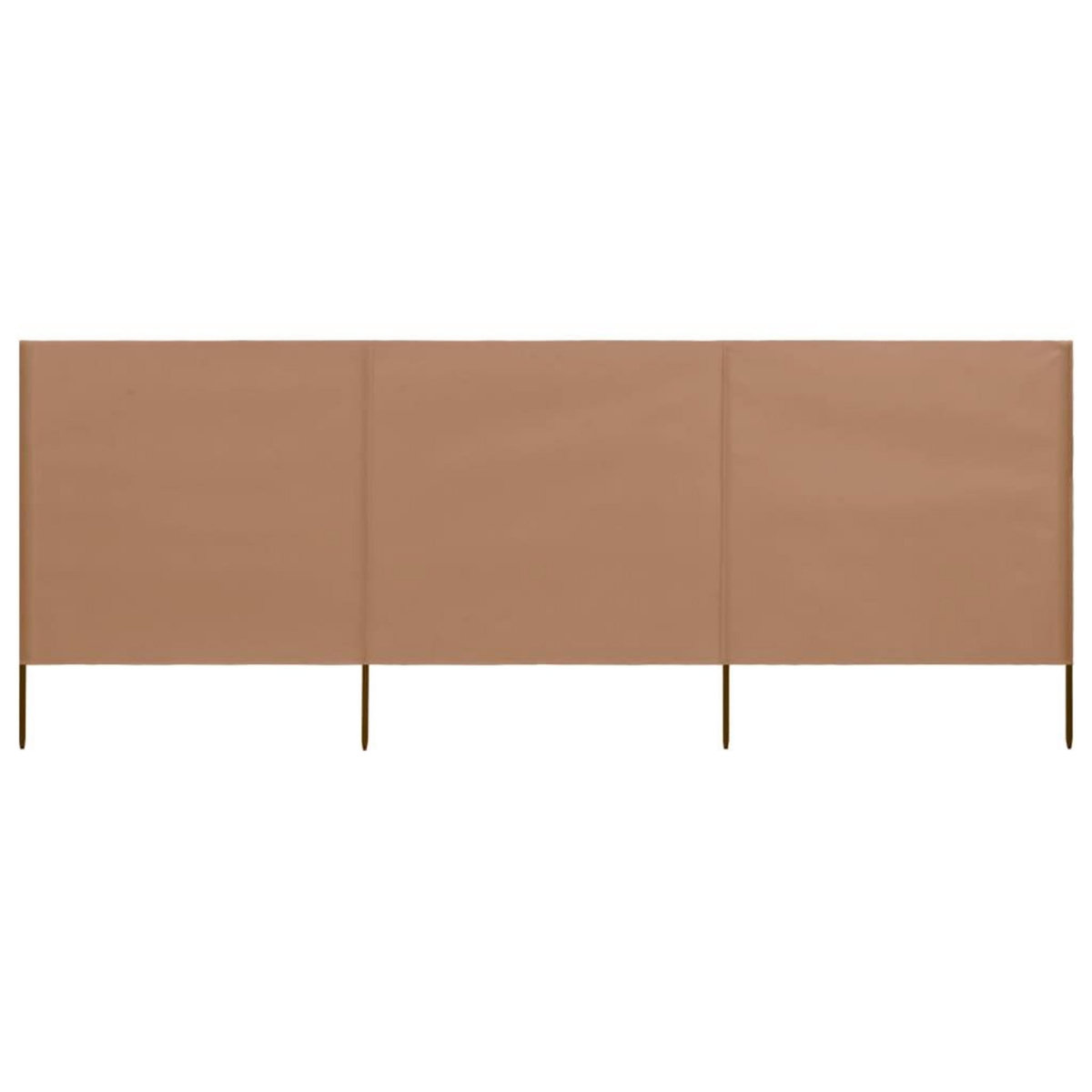 VIDAXL Paravent 3 panneaux Tissu 400 x 80 cm Taupe