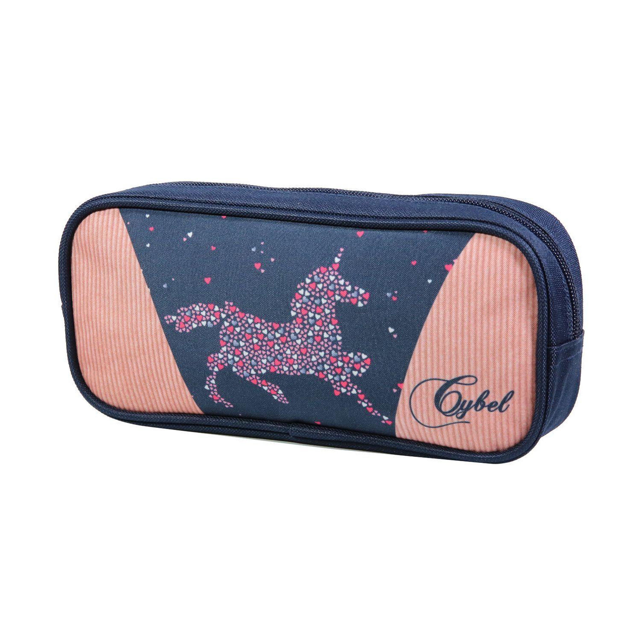 Voir la diapositive 2 : Bagtrotter BAGTROTTER Trousse scolaire rectangulaire Cybel Cheval Licorne Bleu