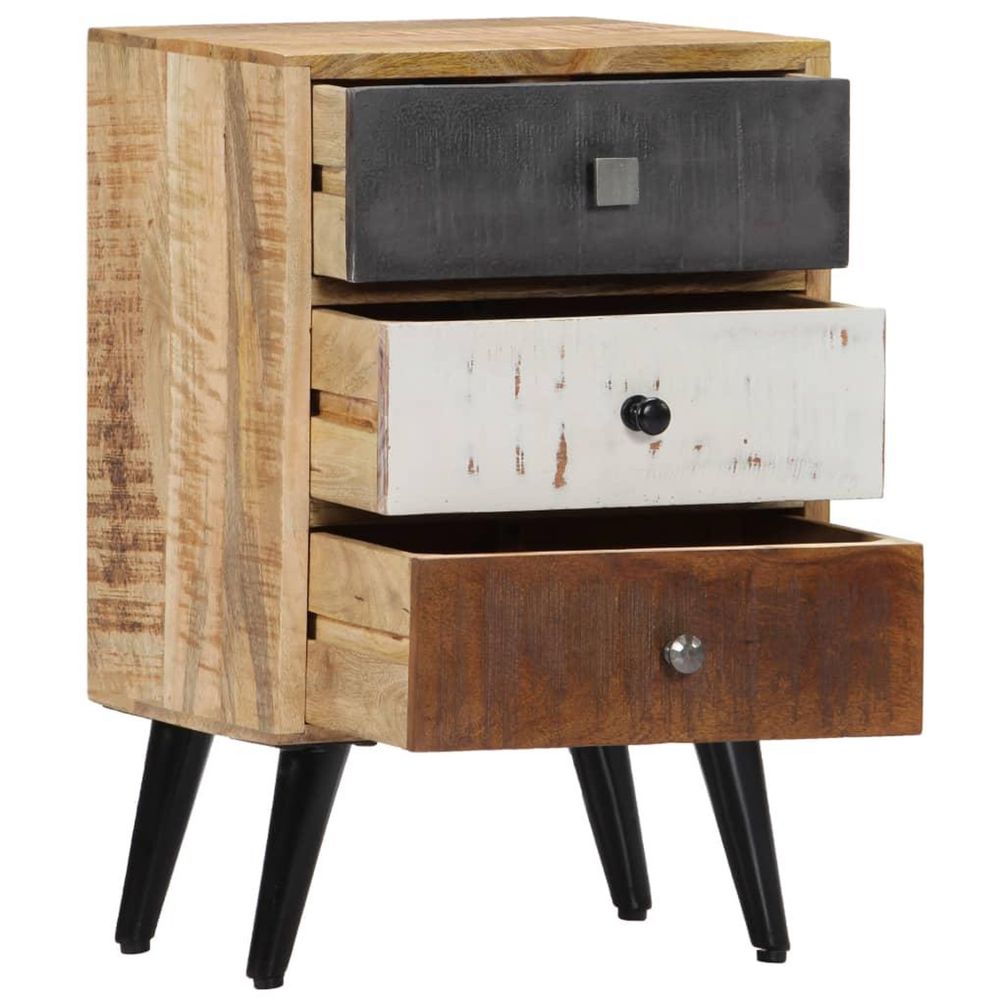 Voir la diapositive 3 : VIDAXL Table de chevet 40 x 30 x 60 cm bois de manguier massif