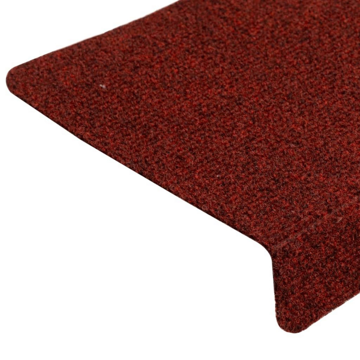 VIDAXL Tapis d'escalier 15 pcs Tissu aiguillete 65x21x4 cm Rouge