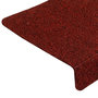 Voir la diapositive 5 : VIDAXL Tapis d'escalier 15 pcs Tissu aiguillete 65x21x4 cm Rouge