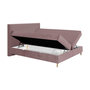 Voir la diapositive 2 : BEST MOBILIER Rafaela - lit boxspring - 140x200 - coffres et surmatelas inclus - en velours