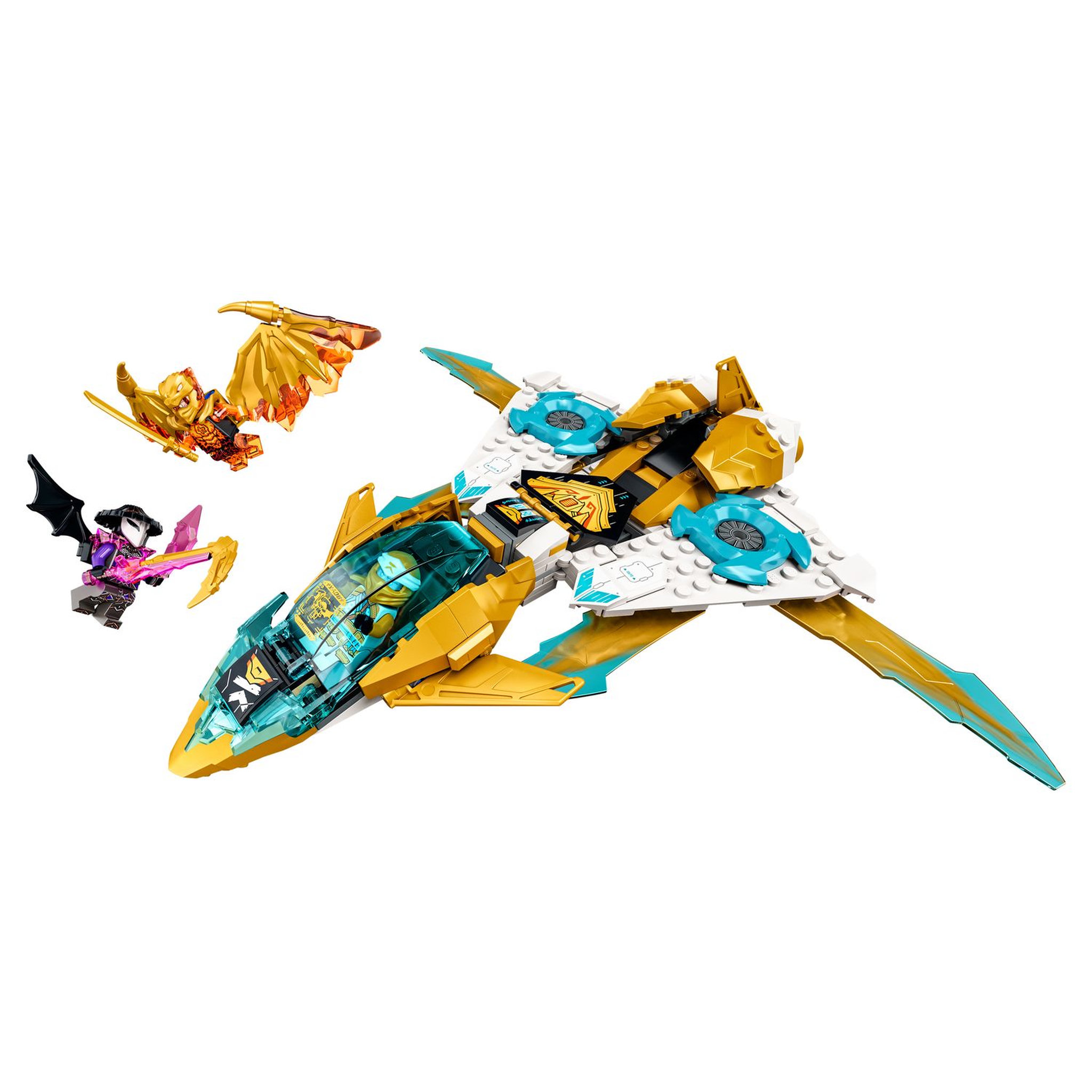 Voir la diapositive 3 : LEGO LEGO NINJAGO 71770 Le Jet Dragon d&rsquo;Or de Zane, Jouet d'Avion et Figurines pour Enfants