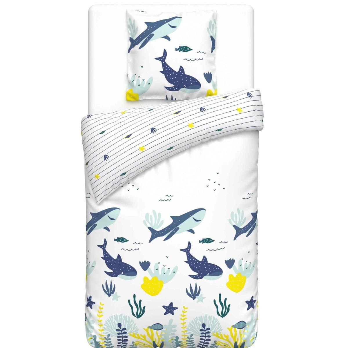 ACTUEL Parure housse de couette enfant en coton MARIN