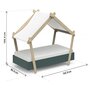 Voir la diapositive 3 : Habitat et Jardin Lit cabane surélevé enfant   Lodge   - 70 x 140 cm - Vert
