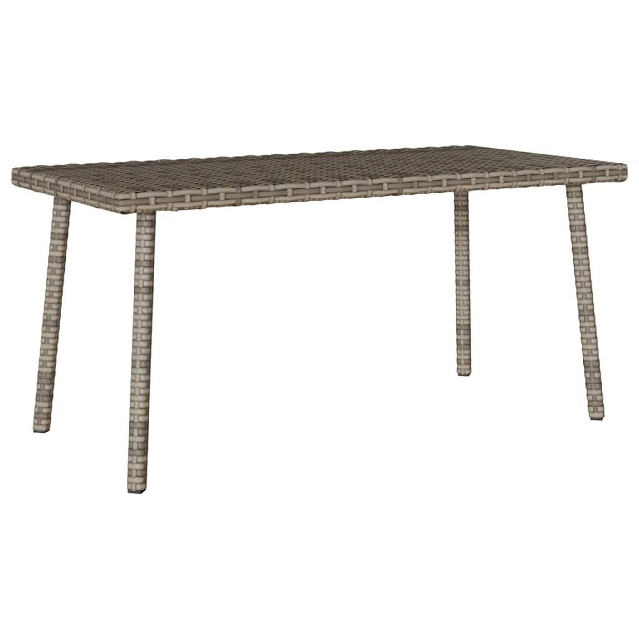 VIDAXL Table basse de jardin rectangulaire gris 80x40x37 cm rotin