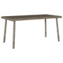Voir la diapositive 1 : VIDAXL Table basse de jardin rectangulaire gris 80x40x37 cm rotin