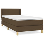 VIDAXL Sommier a lattes de lit avec matelas Marron fonce 80x200 cm