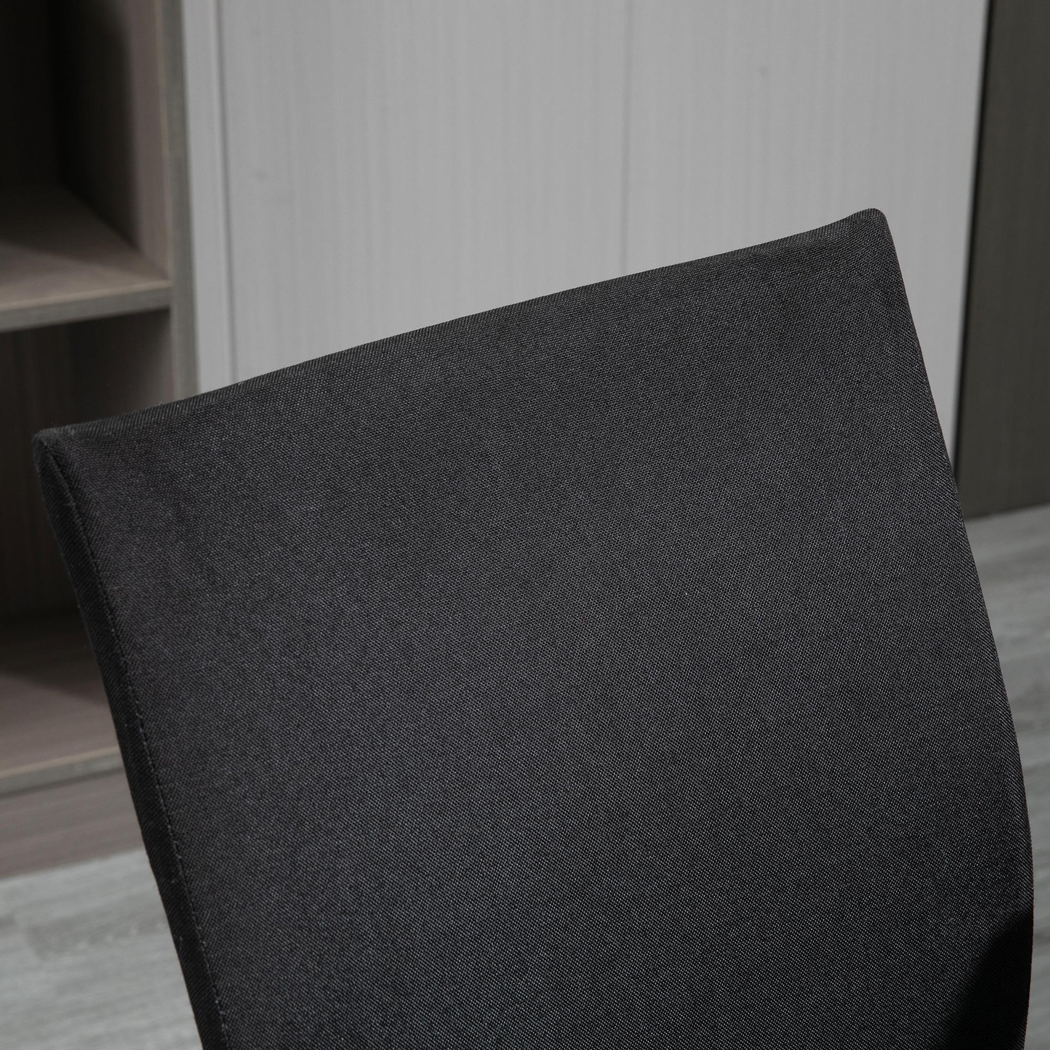 Voir la diapositive 5 : VINSETTO Chaise de bureau ergonomique hauteur réglable pivotante 360° piètement acier blanc lin noir