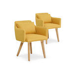 Paris Prix Lot de 2 Fauteuils Scandinave  Alan  70cm Jaune