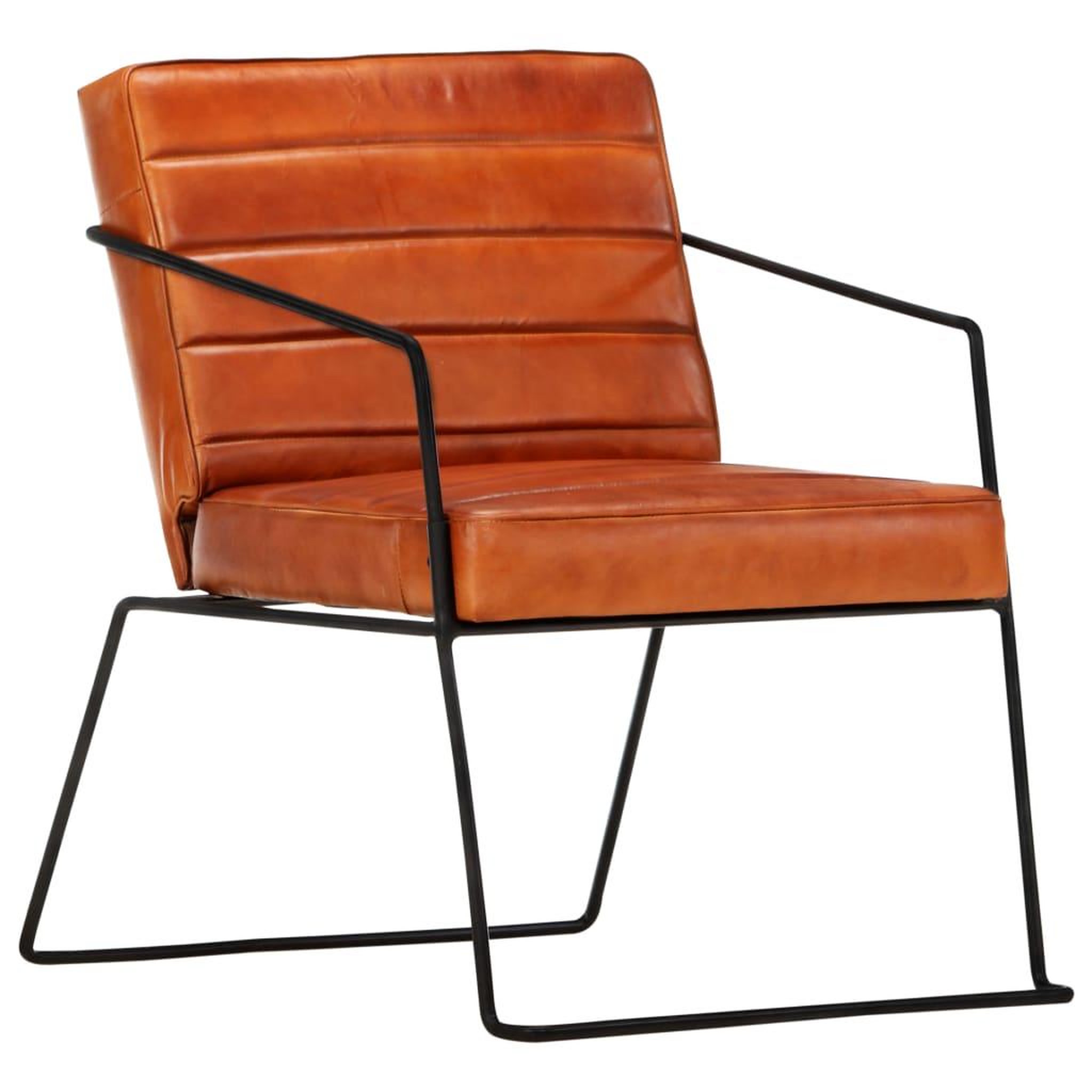 Voir la diapositive 1 : VIDAXL Fauteuil Brun roux Cuir veritable