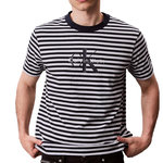 CALVIN KLEIN JEANS T Shirt à Rayure /Gris Homme Calvin Klein Jeans 20s Stripe. Coloris disponibles : Bleu