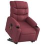 Voir la diapositive 3 : VIDAXL Fauteuil inclinable de massage electrique Rouge bordeaux Tissu