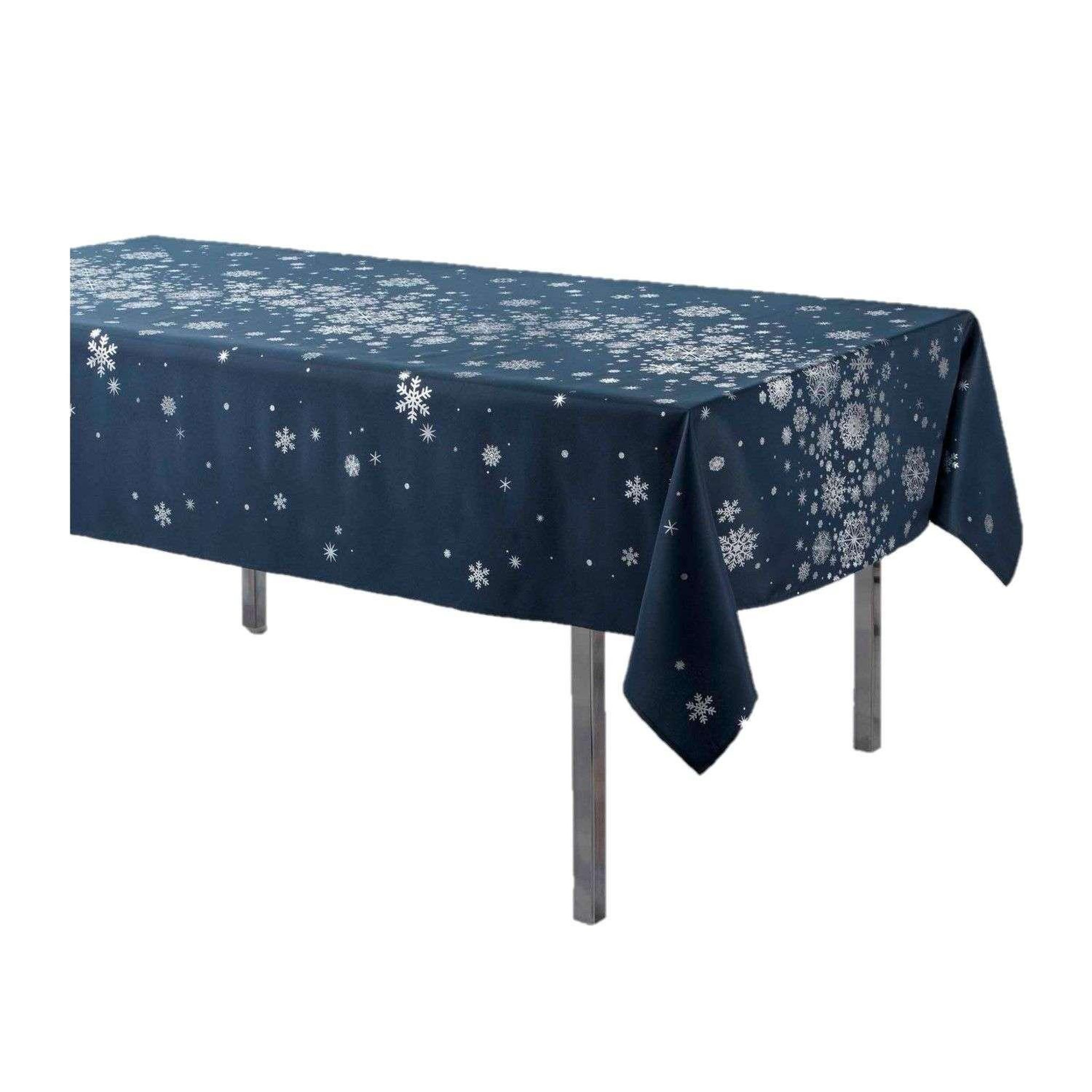 Douceur d'Intérieur Nappe rectangulaire antitache et infroissable. Coloris disponibles : Bleu