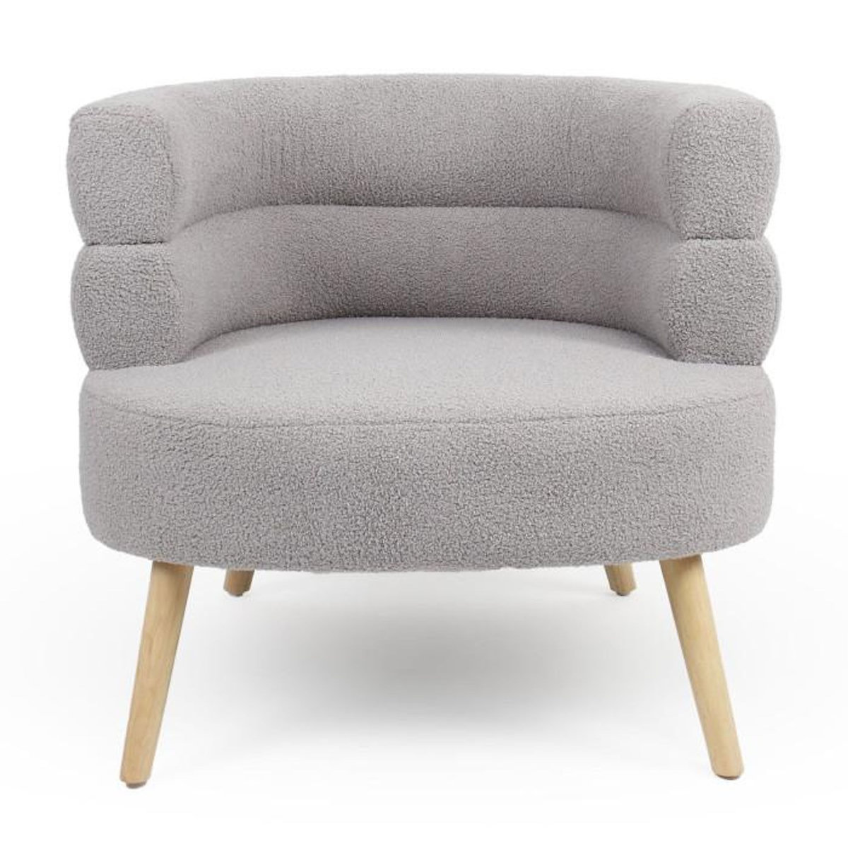 Paris Prix Fauteuil Design Bouclette  Rondo  80cm Gris