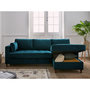 Voir la diapositive 4 : LISA DESIGN Anna - canapé d'angle droit - 4 places - convertible avec coffre - en velours