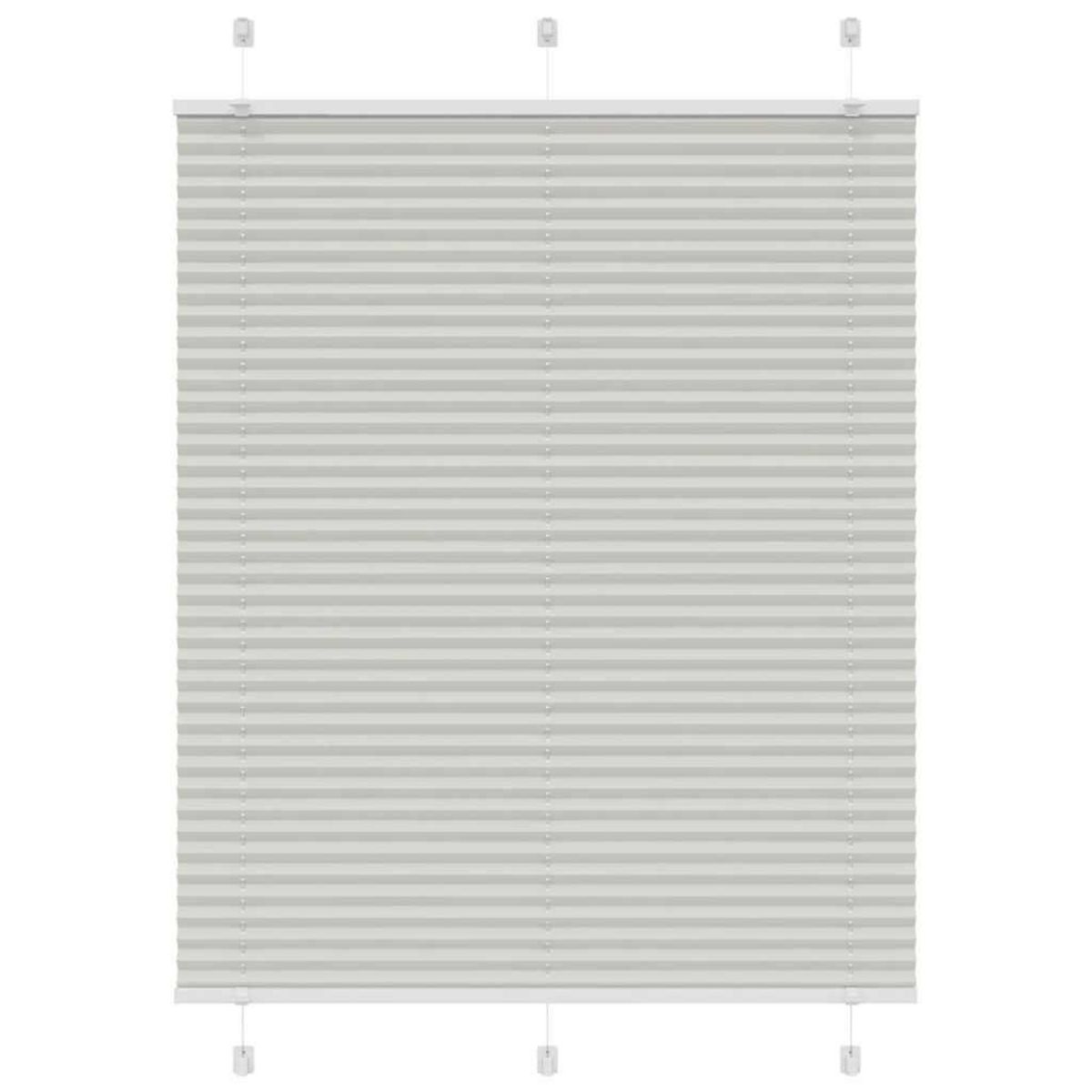 VIDAXL Store plisse gris clair 110x150cm largeur du tissu 109,4cm