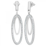 SC CRYSTAL Boucles d'oreilles SC Crystal ornées de Cristaux scintillants