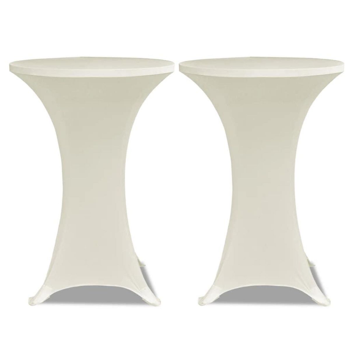 VIDAXL Housses elastiques de table Ø 80 cm Creme 4 pcs