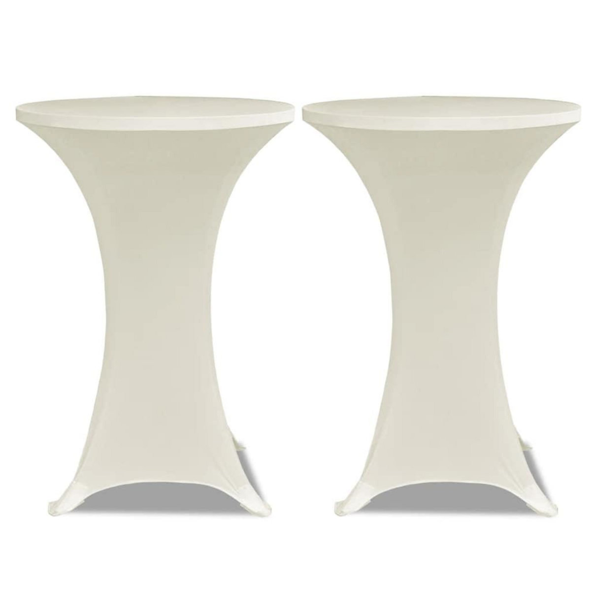 VIDAXL Housses elastiques de table Ø 80 cm Creme 4 pcs
