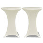 Voir la diapositive 3 : VIDAXL Housses elastiques de table Ø 80 cm Creme 4 pcs