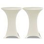 Voir la diapositive 3 : VIDAXL Housses elastiques de table Ø 80 cm Creme 4 pcs