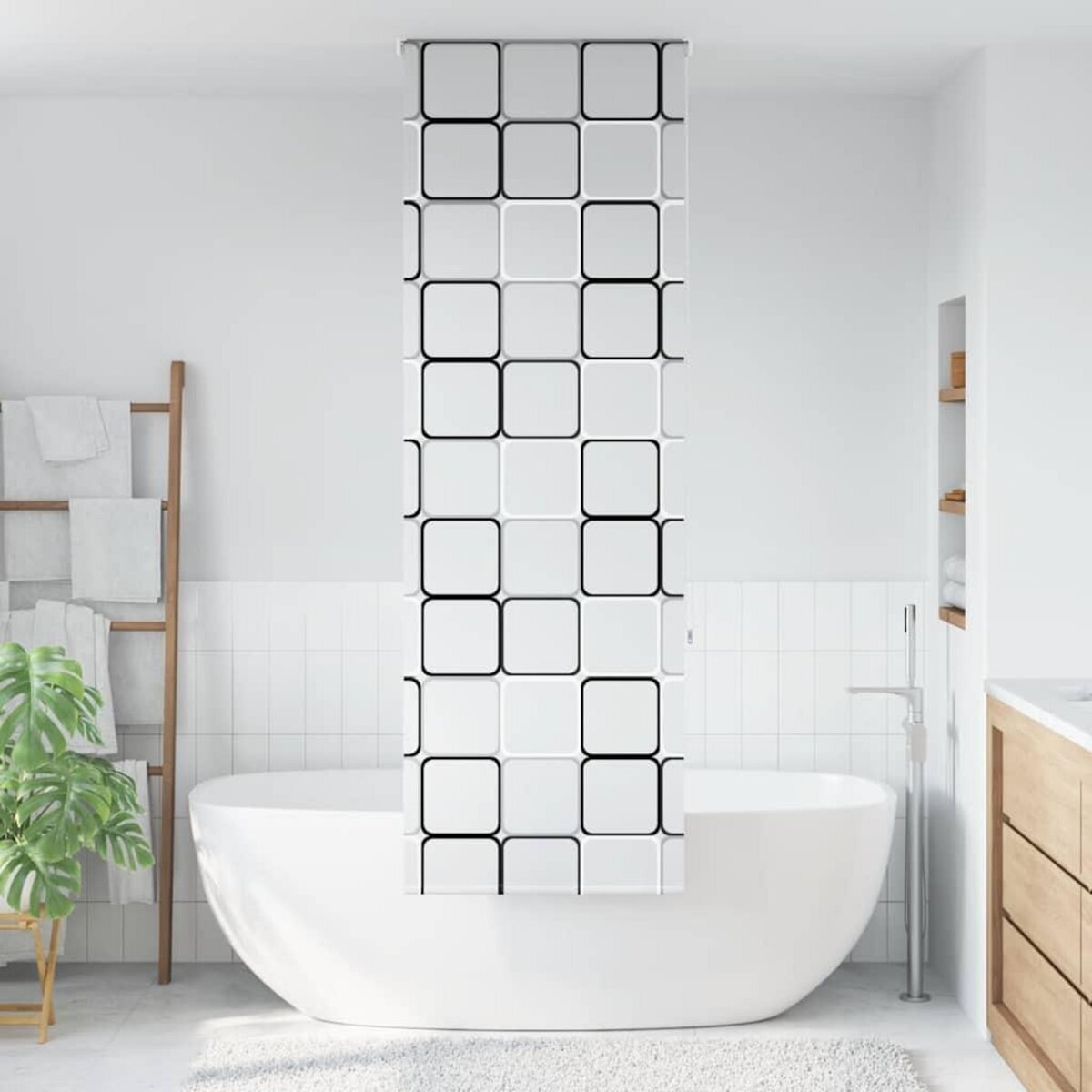 VIDAXL Store enrouleur de douche 70x240 cm largeur du tissu 66 cm