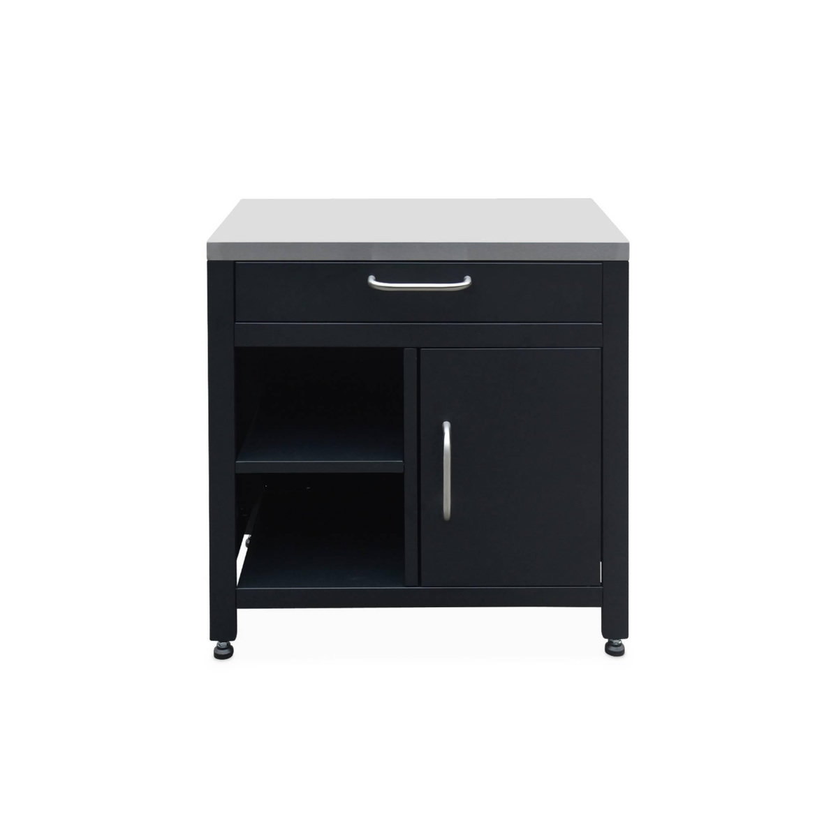 SWEEEK Ensemble de meubles de cuisine extérieure en acier inoxydable 6 modules