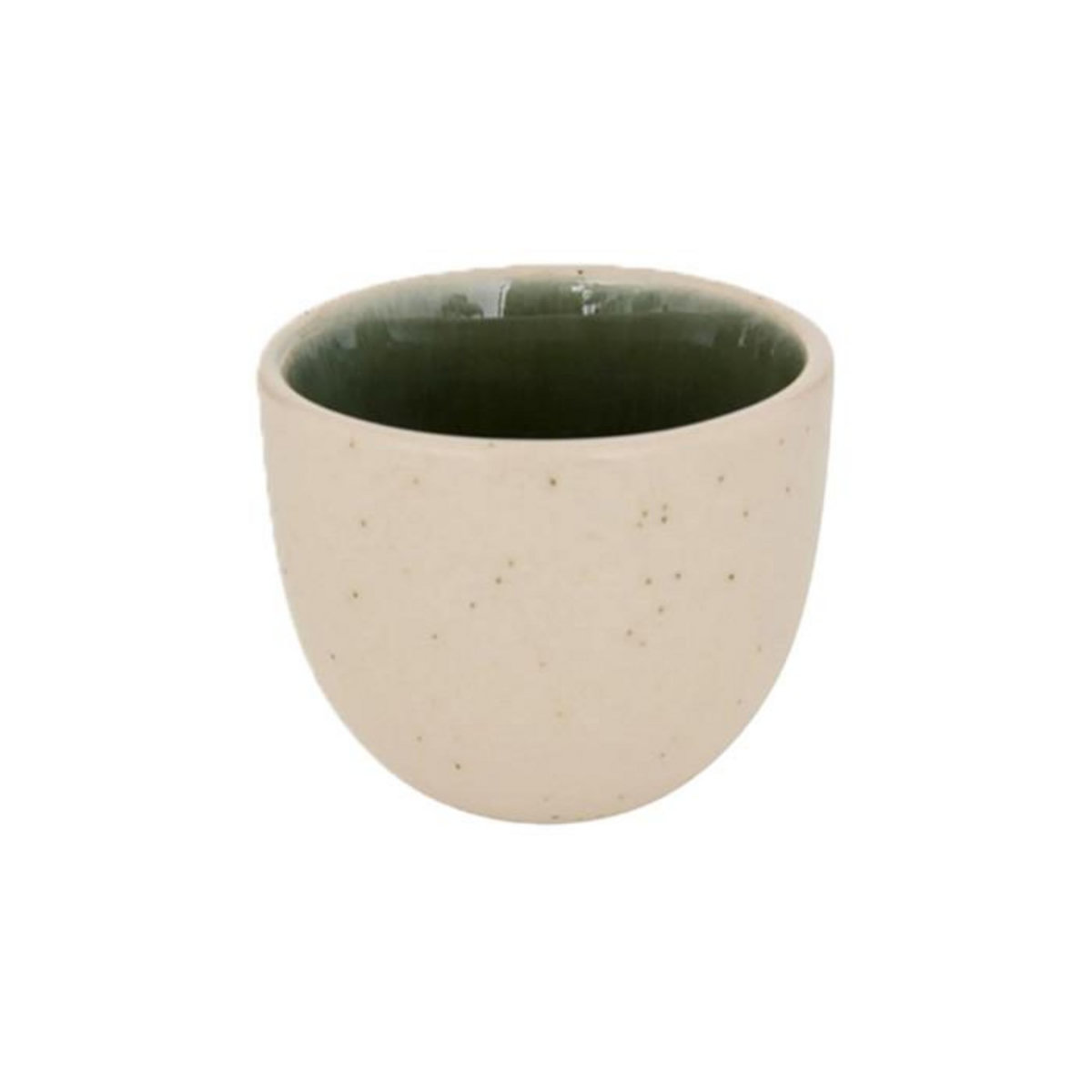 SECRET DE GOURMET Lot de 6 Tasses à Café en Faïence  Wonja  10cl Vert