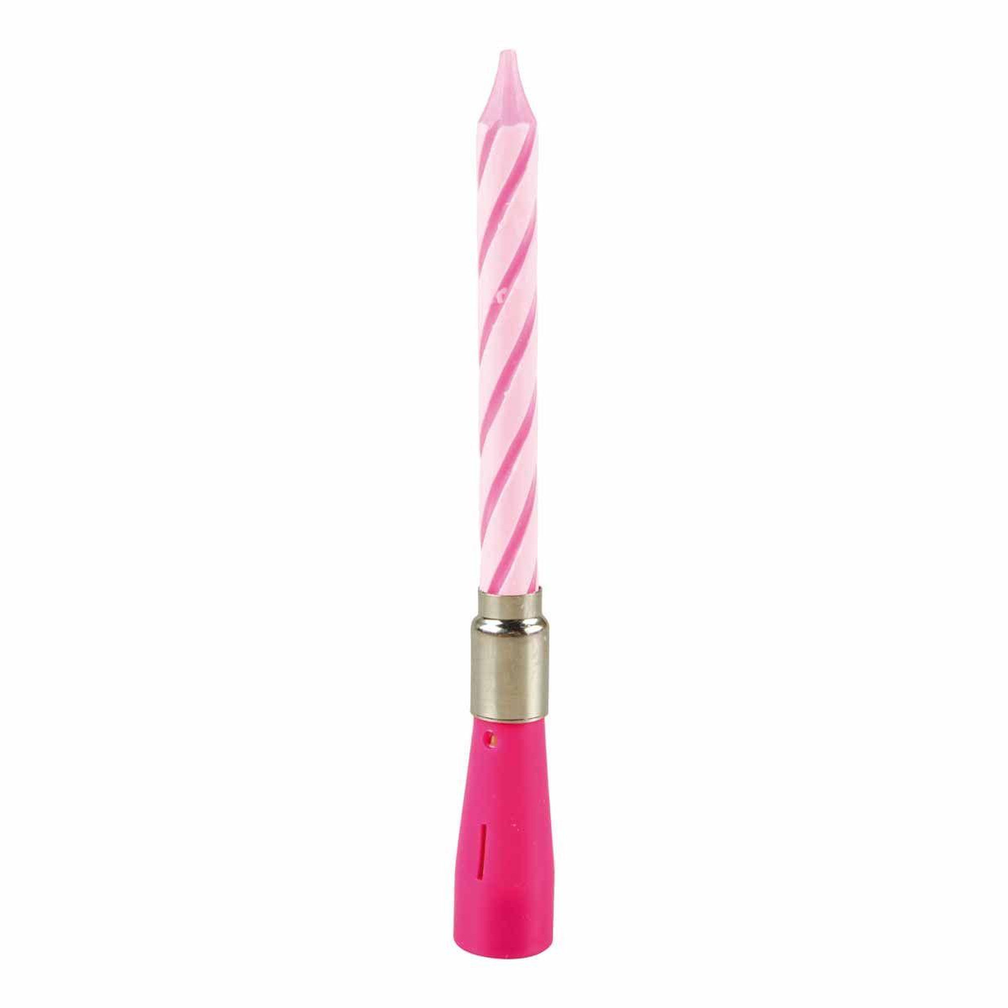 HOMEA Bougie d'Anniversaire  Musicale  12cm Rose