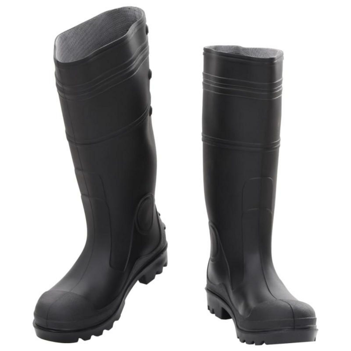 VIDAXL Bottes de pluie noir taille 39 PVC